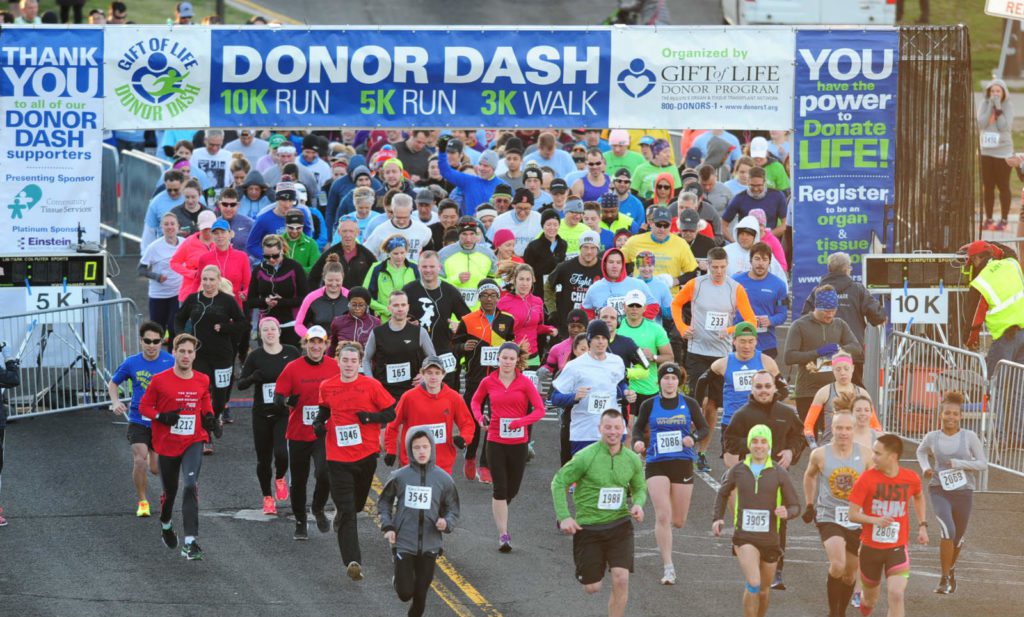 In a push for organ donations, thousands attended the 24th annual Donor Dash on Sunday at the Philadelphia Museum of Art.