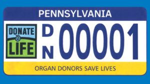 Purchase a Pennsylvania Donate Life License Plate.