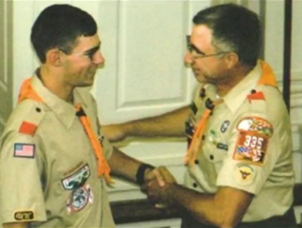 Scoutmaster Tom Stalsitz donated life-saving kidney to Joe Brugger.