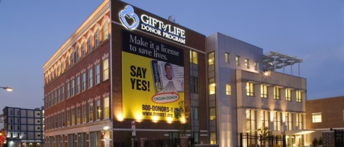Gift of Life Donor Program headquarters located in Philadelphia, PA.