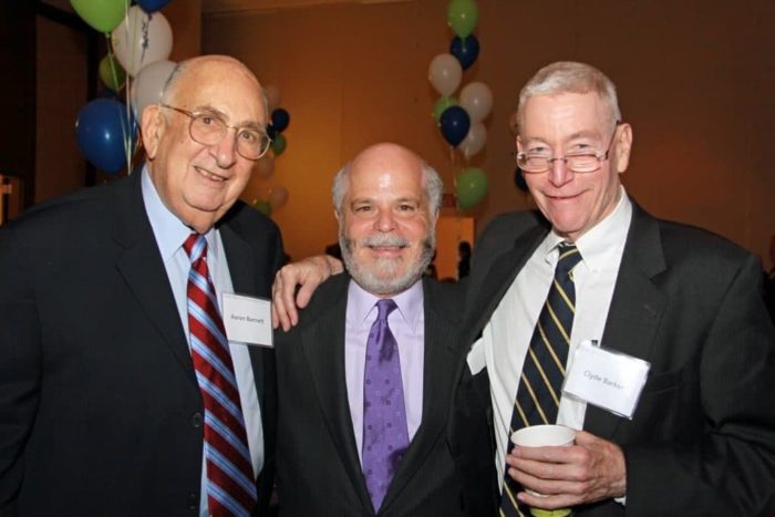 Gift of Life co-founders Dr. Aaron D. Bannett (left) and Dr. Clyde F. Barker (right) with Howard M. Nathan, Gift of Life President & CEO