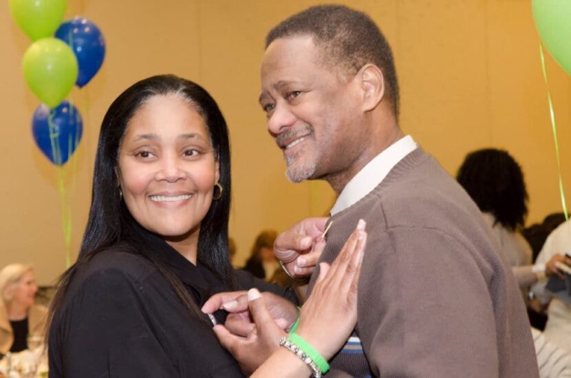 Roma Warner, living donor, smiles with her husband and kidney recipient, John Warner.