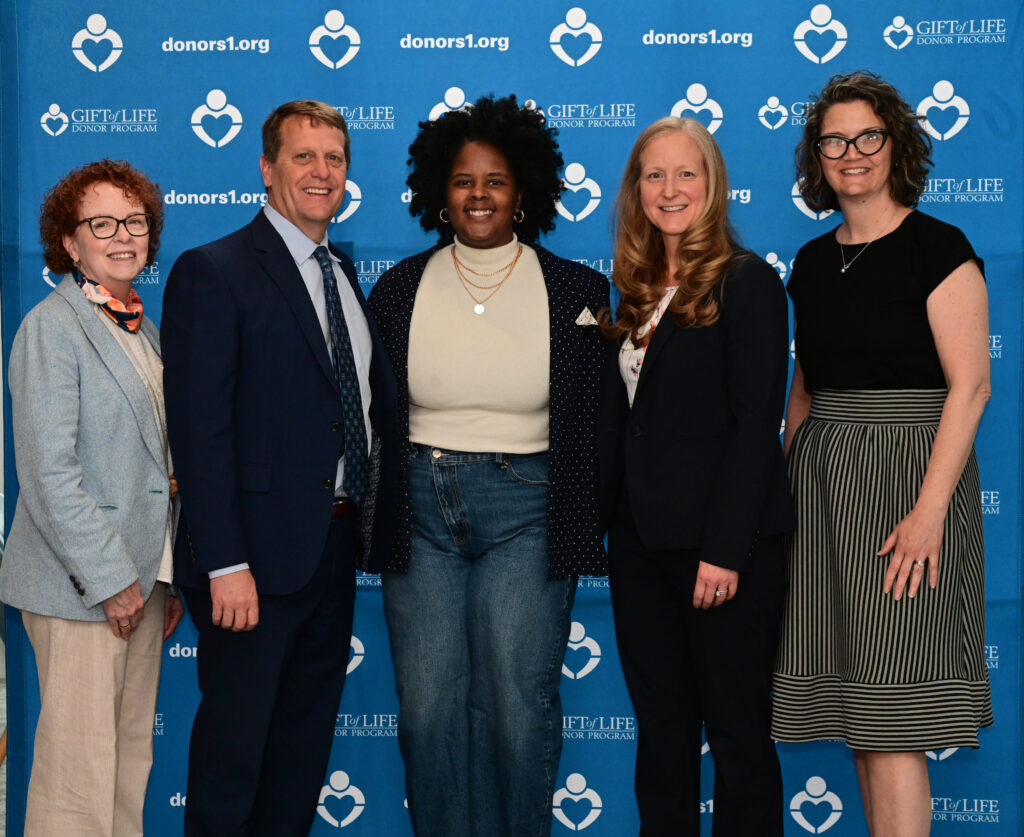 Kidney recipient Jazmin Evans and Gift of Life staff at the 2026 Organ Donation Growth Collaborative